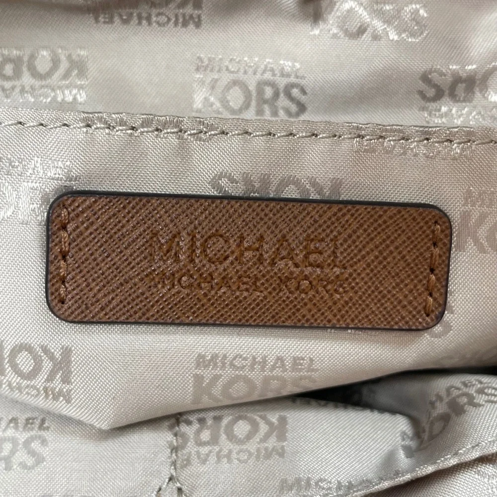 Michael Kors Jet Set Tote Bag Signature Monogram MK Logo Large Shoulder Bag